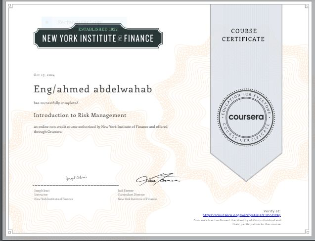 Introduction to Risk Management